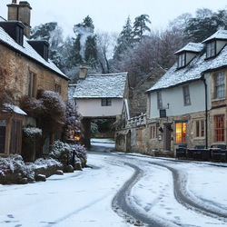 Пазл: Снежная деревня