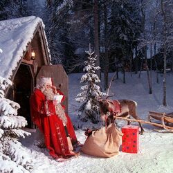 Пазл: Дед Мороз с подарками
