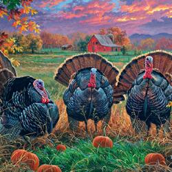 Пазл: Индюки и тыквы