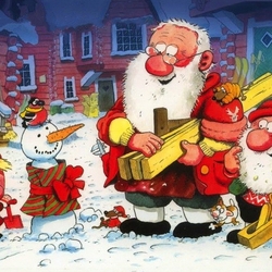 Пазл: Санта Клаус и его друзья