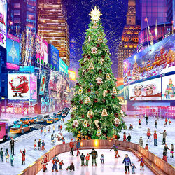 Пазл: Рождество на Таймс-сквер