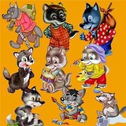 Пазл: Волчата