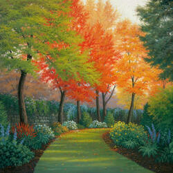 Пазл: Октябрь в саду