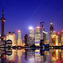 Пазл: Шанхай, телебашня Восточная жемчужина