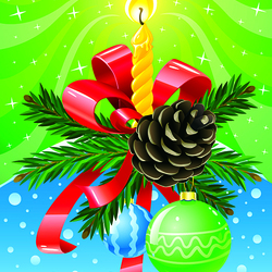 Пазл: Новогодняя свеча