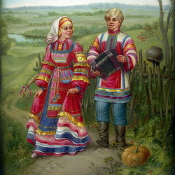 Пазл: Прогулка с гармошкой