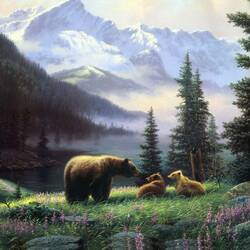 Пазл: Медвежата