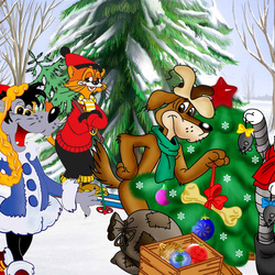 Пазл: Наряжаем елочку