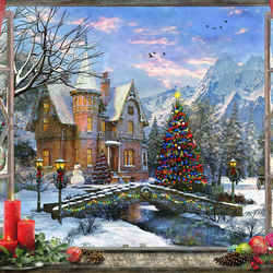 Пазл: Рождественский коттедж