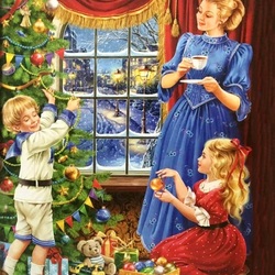 Пазл: Рождество - семейный праздник