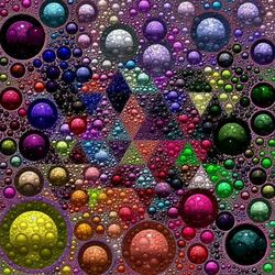 Пазл: Цветные пузыри