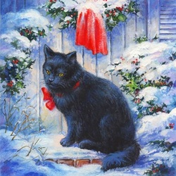 Пазл: Чёрная кошка