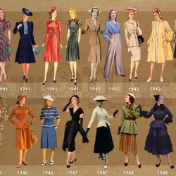 Пазл: Мода 40-х