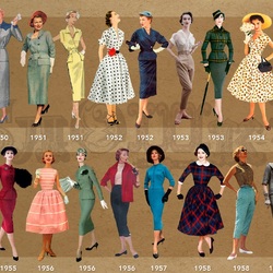 Пазл: Мода 50-х