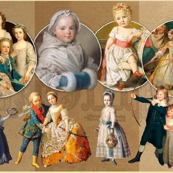 Пазл: Детская мода в живописи 18 век