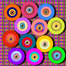Пазл: Цветные диски