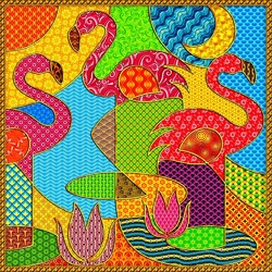 Пазл: Фламинго