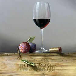 Пазл: Вино и слива