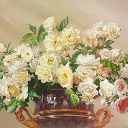 Пазл: Белые  розы