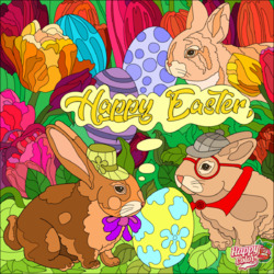Пазл: Пасхальные зайчики