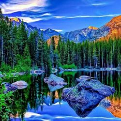 Пазл: Лесное озеро