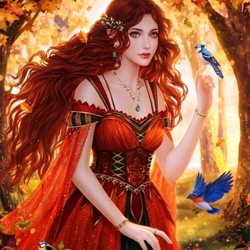 Пазл: Осенняя фея