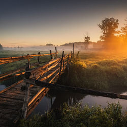 Пазл: Речушка и мосток