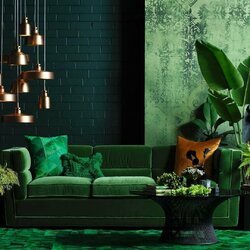 Пазл: Зеленый интерьер