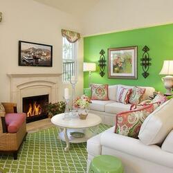 Пазл: Зеленый интерьер