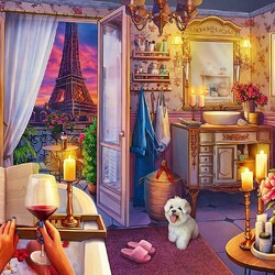 Пазл: Уютный вечер в Париже