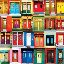 Пазл: Разноцветные двери Монреаля