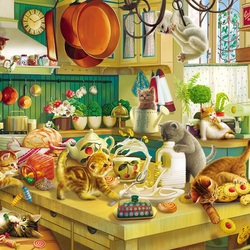 Пазл: Кошачье детство