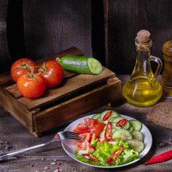 Пазл: Натюрморт с овощами и маслом