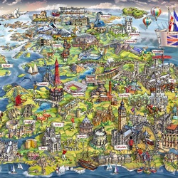 Пазл: Карта Соединённого Королевства