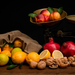 Пазл: Натюрморт с фруктами и орехами