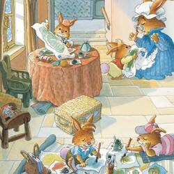 Пазл: Приключениях семейства крольчат