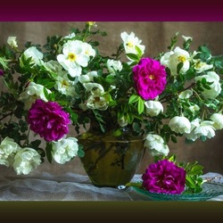 Пазл: Букет садовых роз
