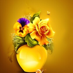 Пазл: Желтая ваза