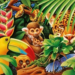Пазл: Животные джунглей