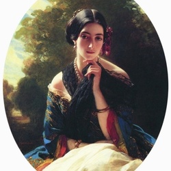 Пазл: Портрет Леониллы Барятинской, княгини Сайн-Витгенштейн