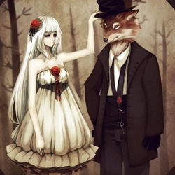 Пазл: Девушка и лис