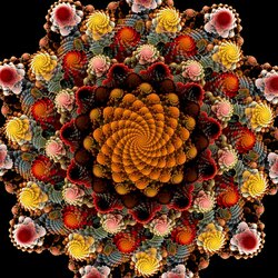 Пазл: Цветочный круг