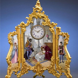 Пазл: Ширма с часами