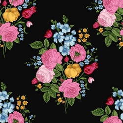 Пазл: Узор с букетом