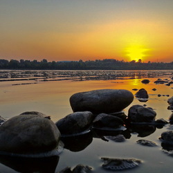 Пазл: Закат на реке