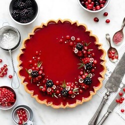 Пазл: Пирог с клюквой и гранатом