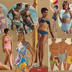 Пазл: История купальников 1960