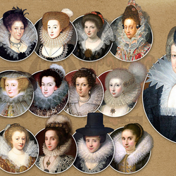 Пазл: Женские причёски 17 век