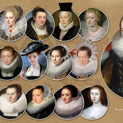 Пазл: Женские причёски 17 век