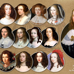 Пазл: Женские причёски 17 век